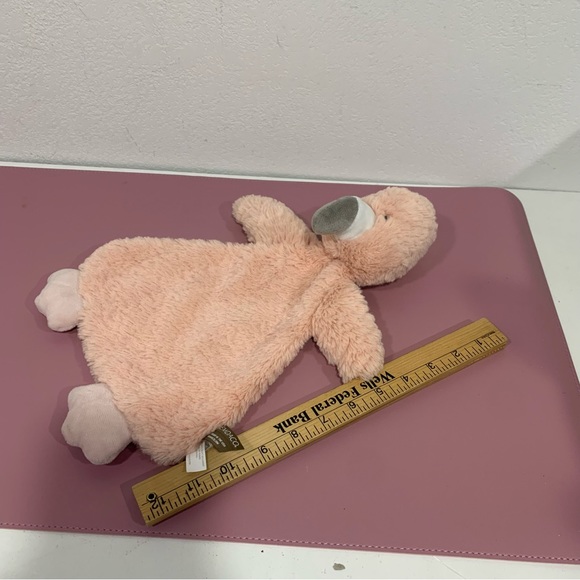 Demdaco Flamingo Bird Pink Minky Baby Lovey Security Blanket Rattle Soft Plush - Picture 6 of 6